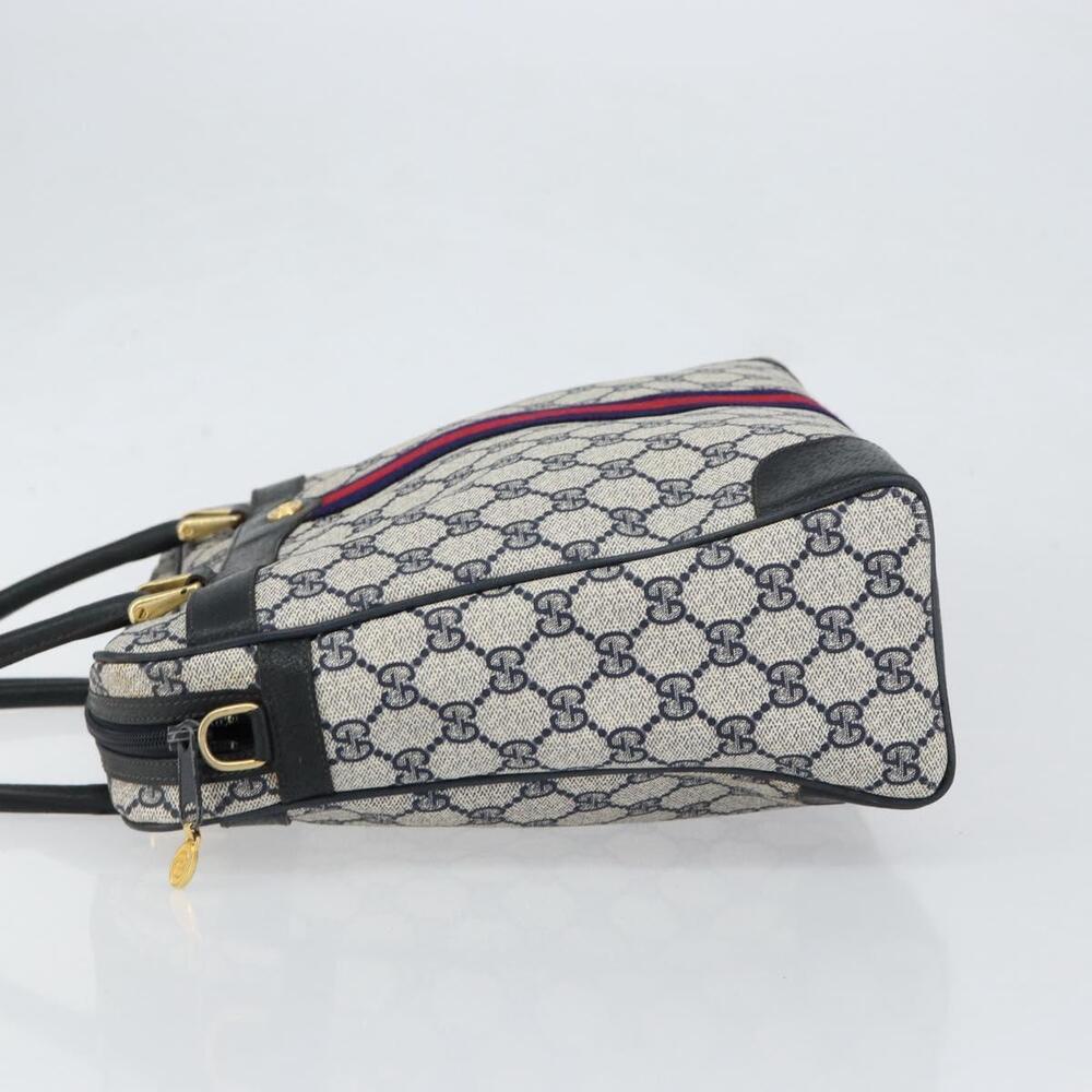 GUCCI GG Supreme Sherry Line Hand Bag PVC Navy Red 378 002 4466 Auth ep12166 - Picture 4 of 16